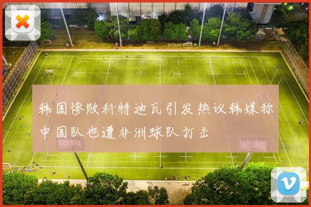 韩国惨败科特迪瓦引发热议韩媒称中国队也遭非洲球队打击